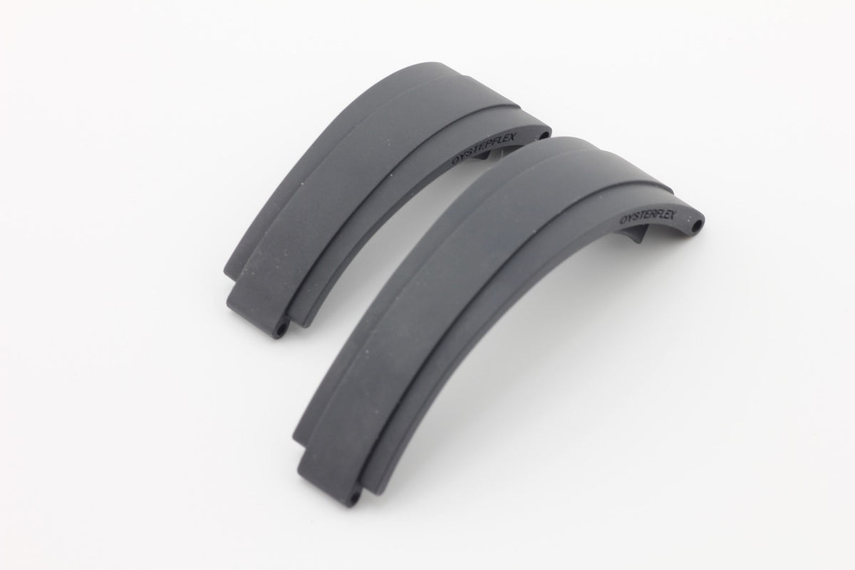 Oysterflex Black Rubber Silicon Diver Strap Band 20mm