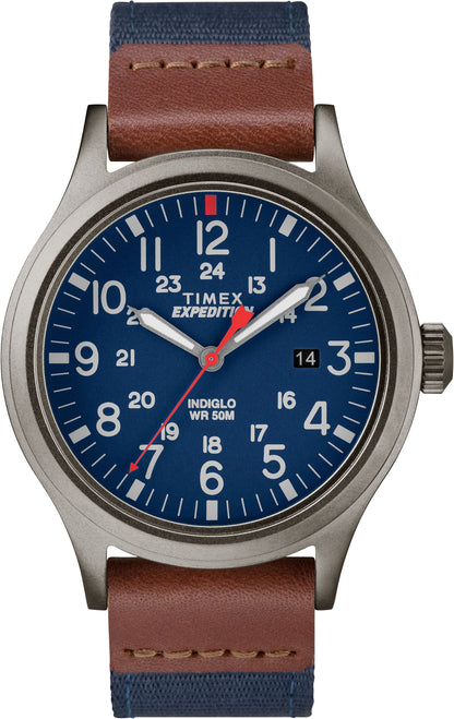 Timex TW4B14100 Men's Expedition   Scout Navy Blue Nylon Strap with
