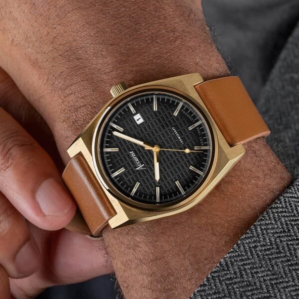 Accurist Origin Gold & Brown Watch 70010